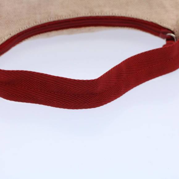 PRADA Hand Bag Canvas Gray Red Auth bs9757 - Picture 7 of 16